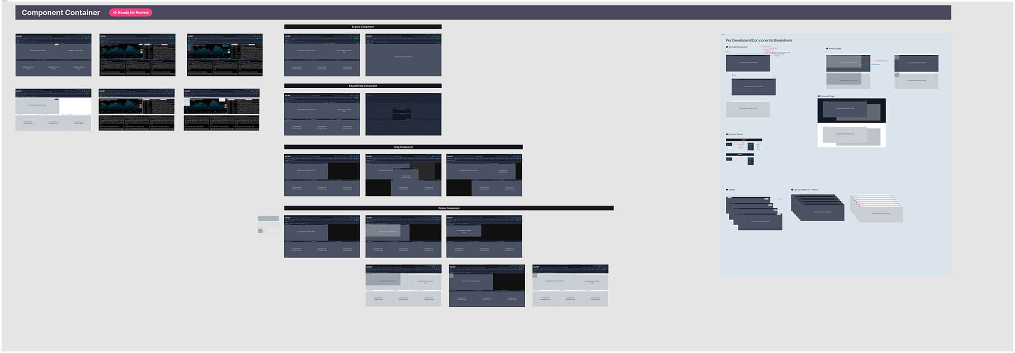 The component logic behind the snapping behavior when users edit their layout